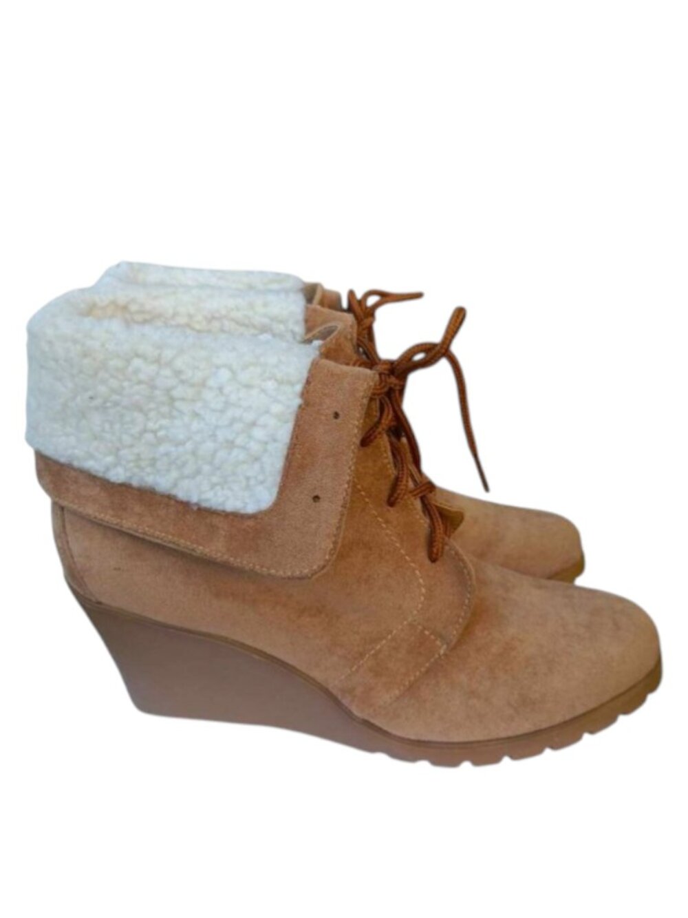 NAUTICA "Rendon" Fold Over Collar Wedge Ankle Boot Size 10